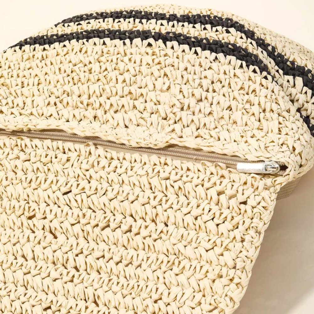 NWT Pacific Coast Striped Raffia Retreat Backpack - Picture 7 of 9